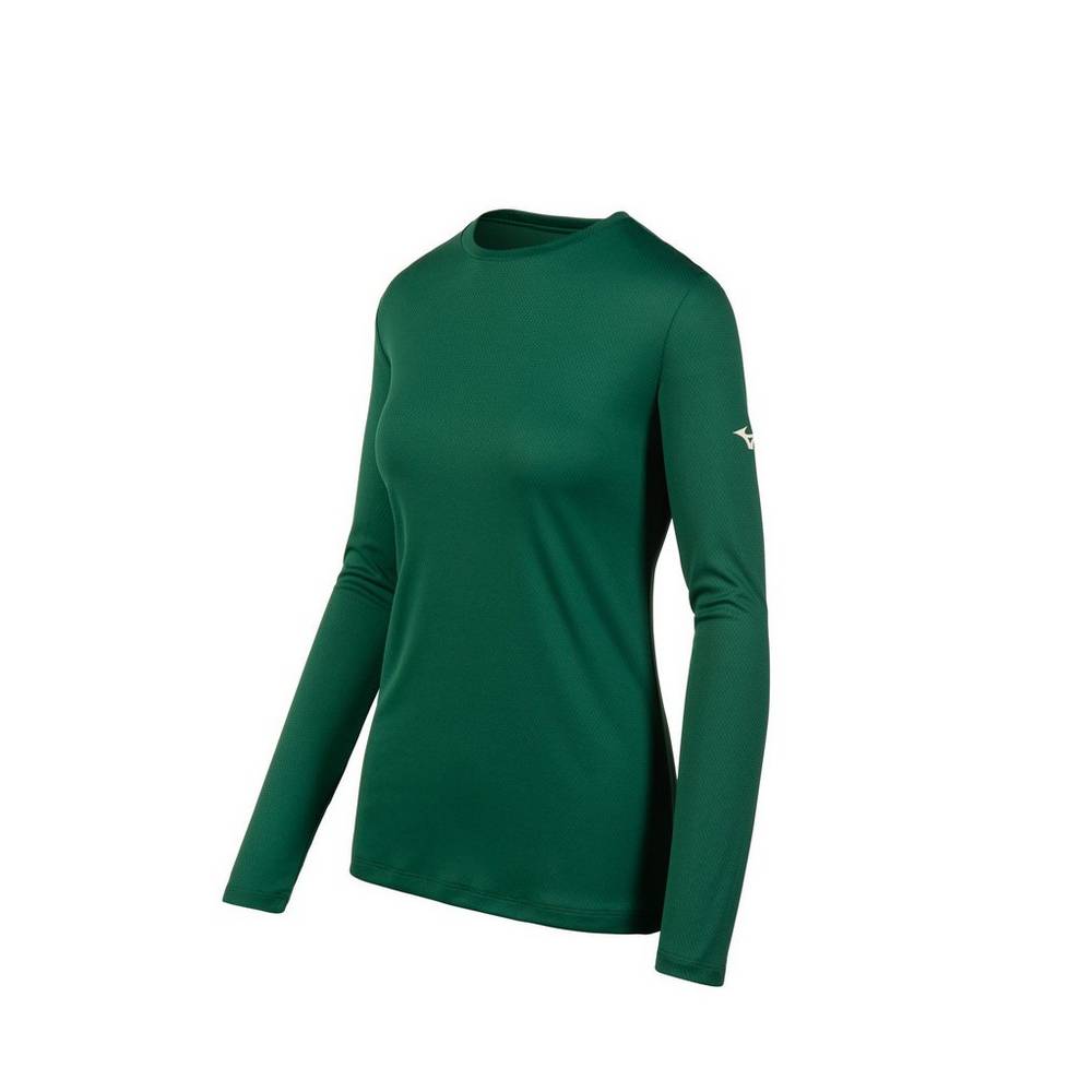 Damske Tričko Mizuno Long Sleeve Zelene Vypredaj MOGH91527